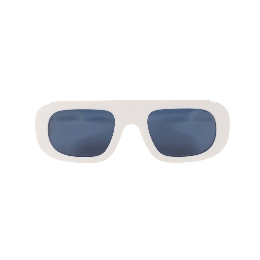 Karl Lagerfeld Oval Rectangle East West Mens Sunglasses - White / Blue - NWT